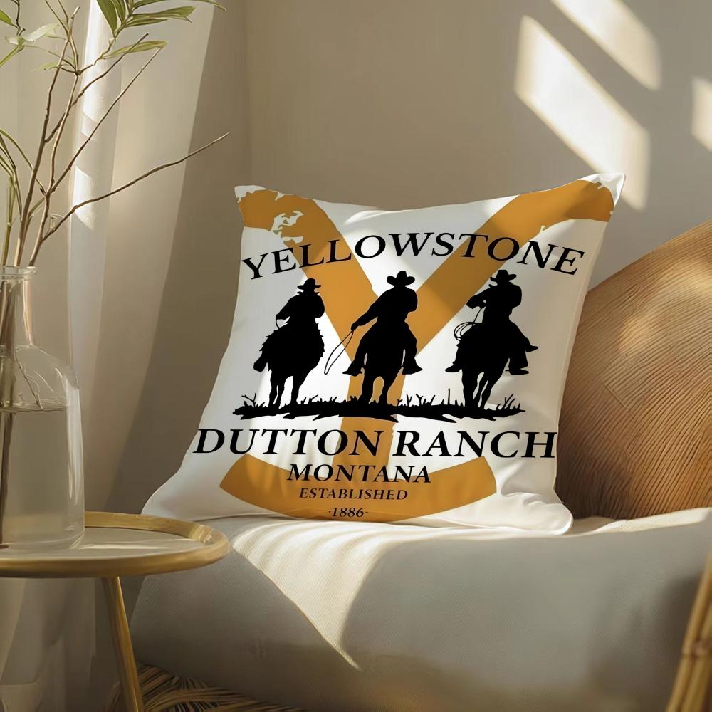 Чехол на подушку из сериала Y-Yellowstone, Чехол с принтом для гостиной, дивана, Подушка-чехол для спальни
