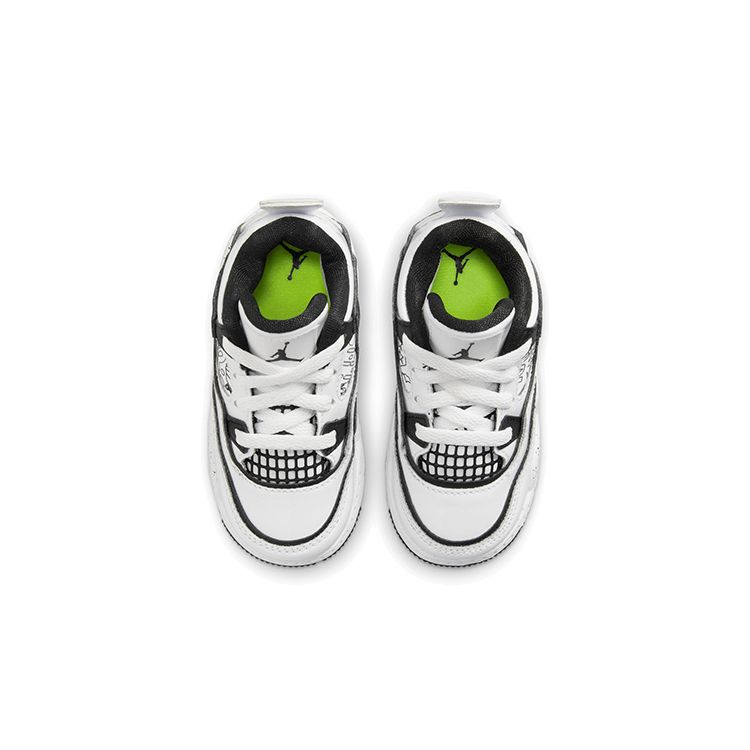 Air Jordan 4 Retro TD DIY White Black Volt DC4102-100