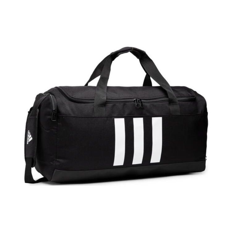 Adidas Large Capacity Logo Zipper Travel Gym Shoulder Crossbody Tote Bag Unisex Bags Black GN2046
