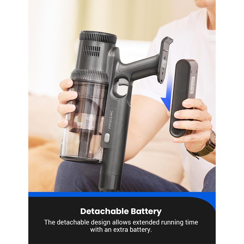 Refurbished:  Proscenic P11 Mopping Cordless Vacuum Cleaner, 35Kpa Suction, 0.65L Dustbin, 5-Stage Filtration System, 2000mAh Battery