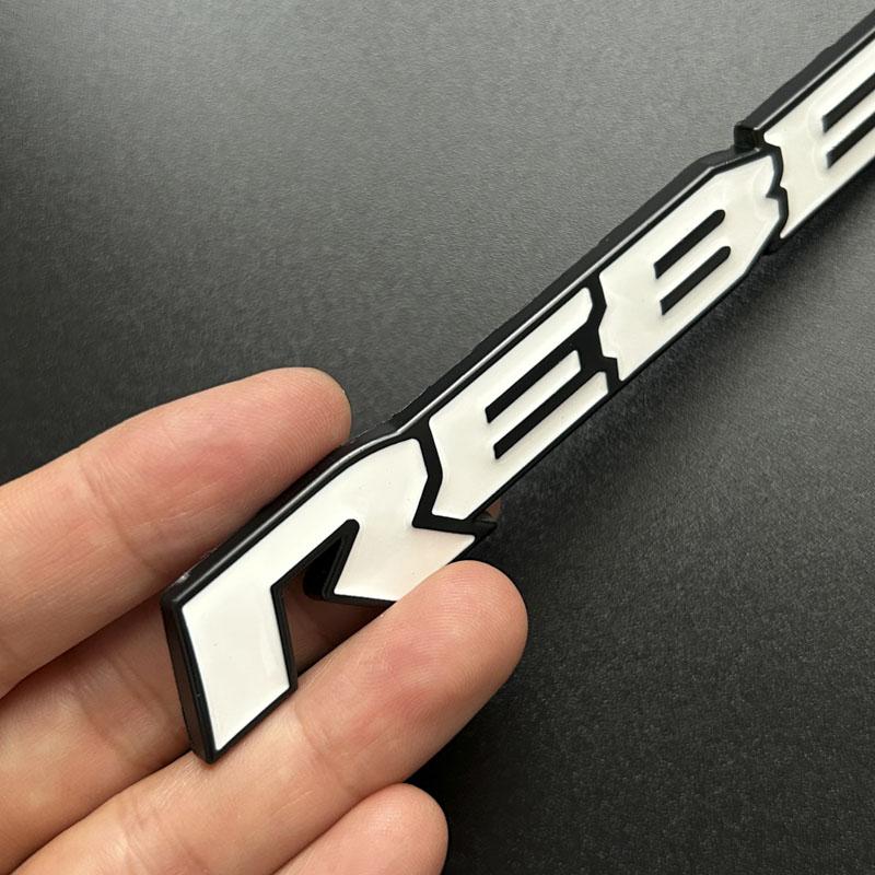 AAYL1 3D Metal Car Styling Body Side Rear Trunk Sticker REBEL Badge Emblem For RAM 1500 2500 Personalized replacement Accessories