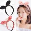 Rabbit Ears Striped Print Hair Hoop Bands Girls Bow Wide Headband Ornaments Hairbands For Women Hair Accessories Headdredss