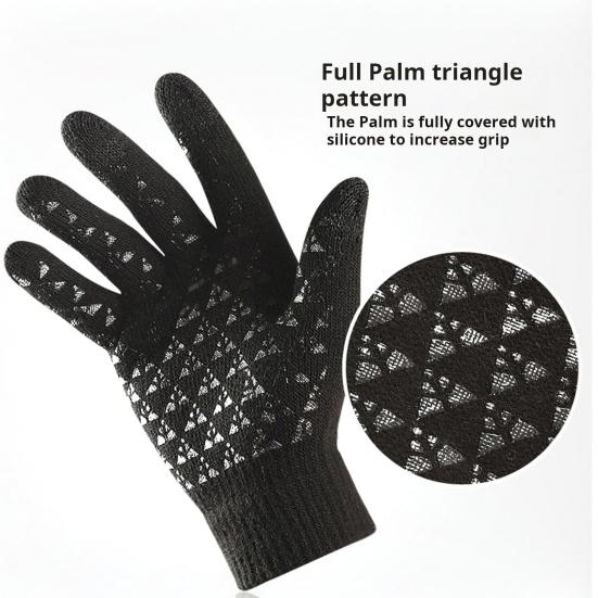 Зимние перчатки для мужчин и женщин, нескользящие термоперчатки для сенсорных экранов, перчатки с бархатной подкладкой