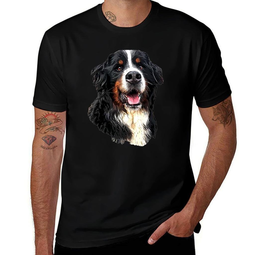 Bernese Mountain Dog Cuteness TShirt Long Lasting Casual TShirt