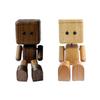 Creative Car Dashboard Decor Leg-swinging Robot Wooden Figure Funny Shaking Wooden Man Figurine Aromatherapy Gift
