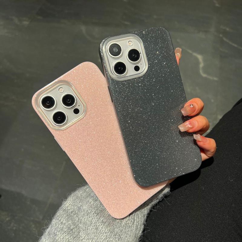 Для iPhone 17 чехол для телефона с блестками, простой однотонный, высококачественная защитная крышка для телефона 16