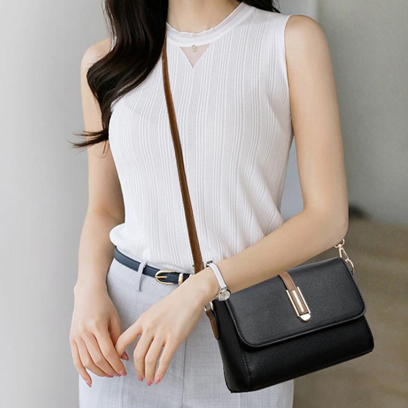 Женская стильная сумка из мягкой кожи, сумка через плечо, однотонная женская сумка-мессенджер премиум-класса