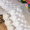 3Meters/lot 17cm Wide Quality New Soft Beige/white Cotton Embrodered Mesh Lace Trim for Wedding Decoration Ribbon Lace