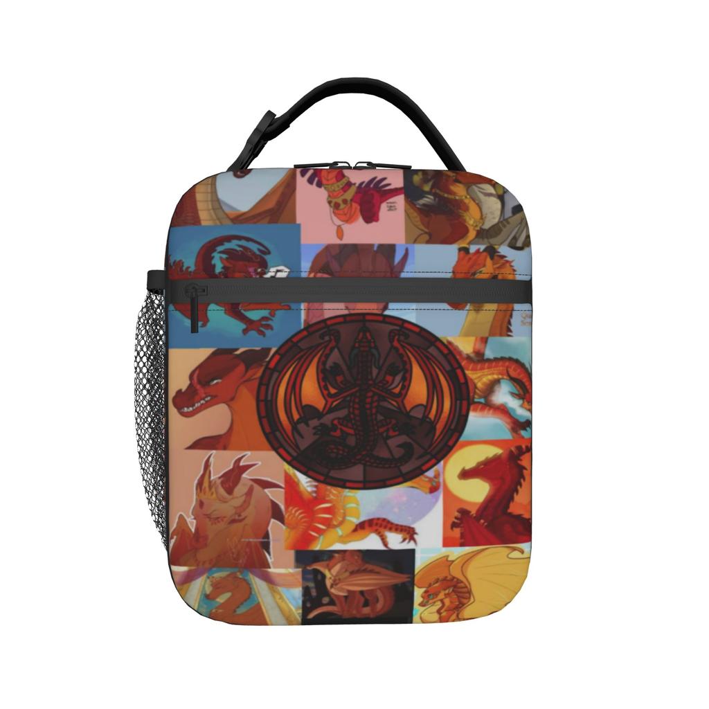 Wing Of Fire dragon Merch Insulated Lunch Bag For Work Food Container Reusable Thermal Cooler Lunch Box