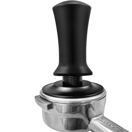 Ручной темпер для кофе с автоматическим отскоком, подпружиненный и масштабируемый дисплей, регулируемая глубина, съемный темпер для эспрессо-машины