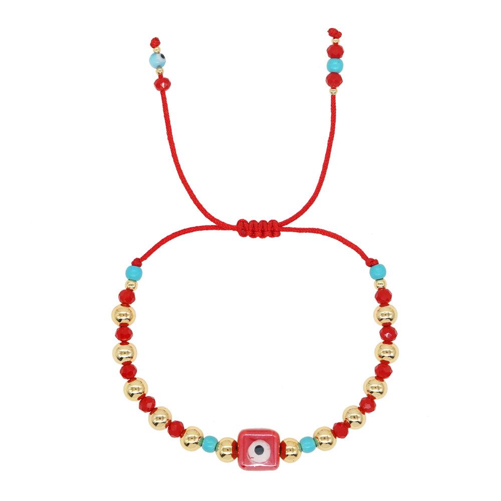 Ximang Women's Handmade 2026 Fashion Beaded Bracelet Turquoise 2026 With Gold Plating and Crystal Beads Pulsera Jewelry