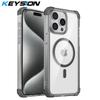 KEYSION Прозрачный чехол для iPhone 15 Pro Max 15Plus, противоударная задняя крышка телефона для iPhone 14 13 12 Pro Max