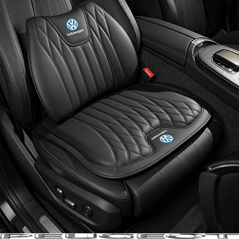 Car Seat Cushion Cover Lumbar Support Waist Cushioning For VW GTI Polo Golf Passat Tiguan Arteon Taigo Caddy T-ROC Jetta Hub Cap