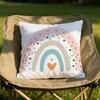 Rainbow Print Cushion Cover Soft Reversible Durable Pillow Cover MultiScene Use for Home Car Daily Comfort