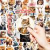 50 Смешных Наклеек Серии Кот-Мужчина Фитнес Кот Костюм Кот Мышцы Кот Модная Личность Креативные Декоративные Наклейки