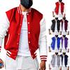 Baseball Clothes Personality Street Coat Warm Fleece Casual Men Solid Color Jacket Loose Clothes Plus Size