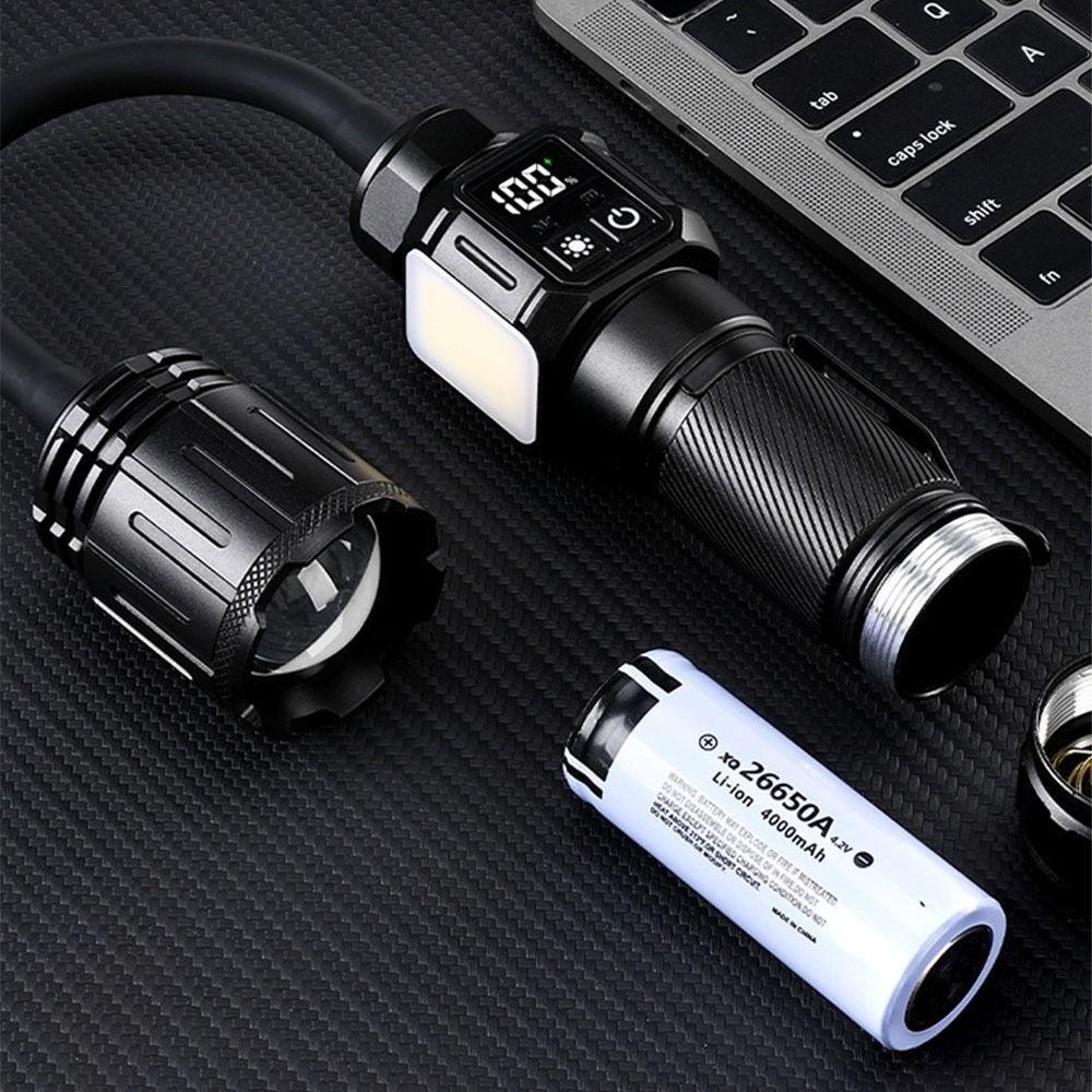 Portable Pocket Camping Light High Power Zooming Strong Flashlight Auto Repair