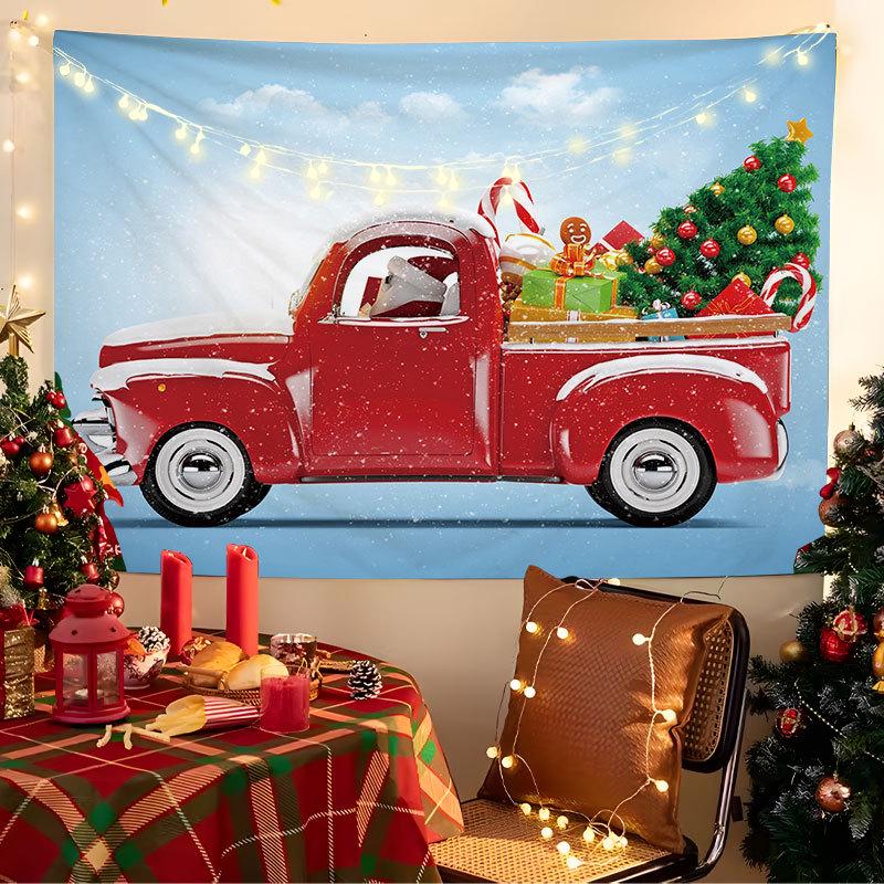 European Christmas Festival Hanging Cloth - Fresh Party Background Decor