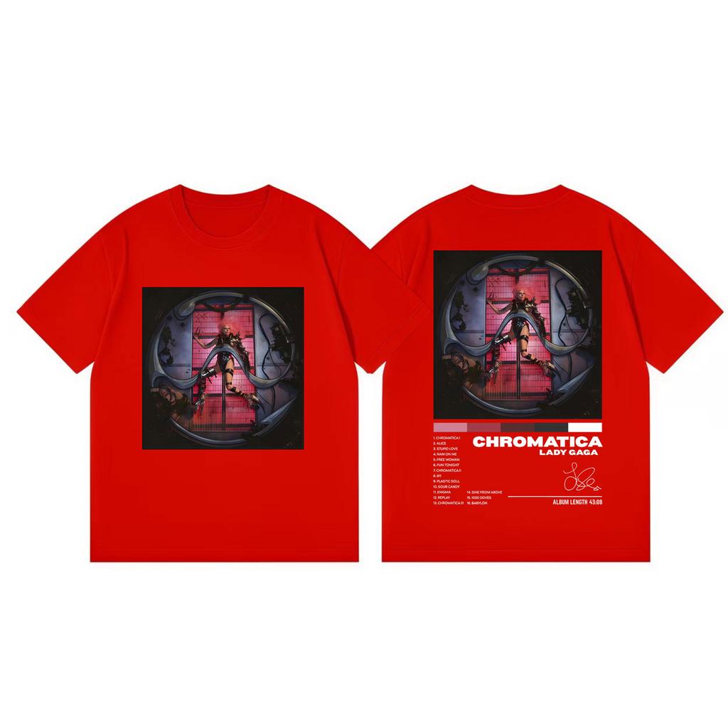 Singer Lady Gaga Music Album Graphic T Shirts Streetwear Gothic Fashion Short Sleeve Tshirts Men Women Casual Oversized Tshirt