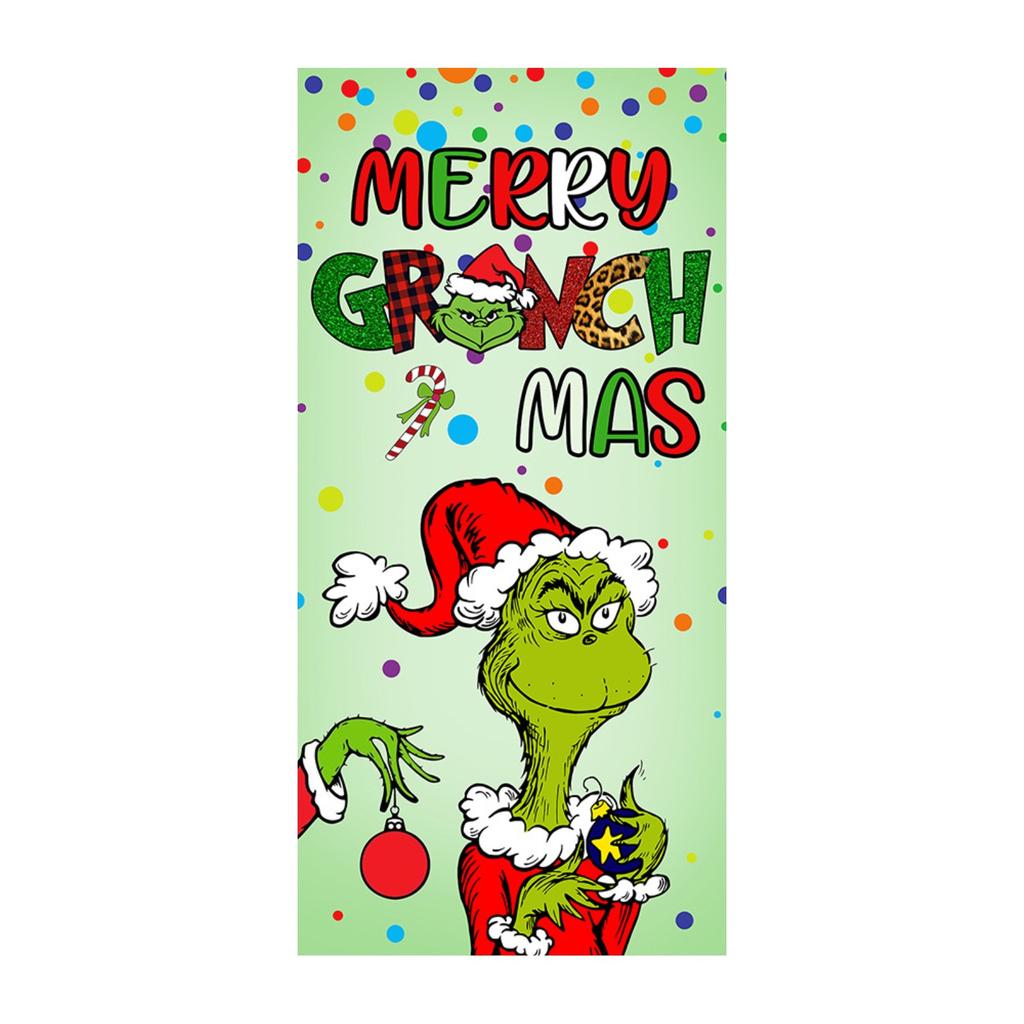 Рождественская дверь Ширина полиэфирной ткани Рождественские и новогодние украшения Рождественская дверная занавеска Рождественское украшение 180*90 см