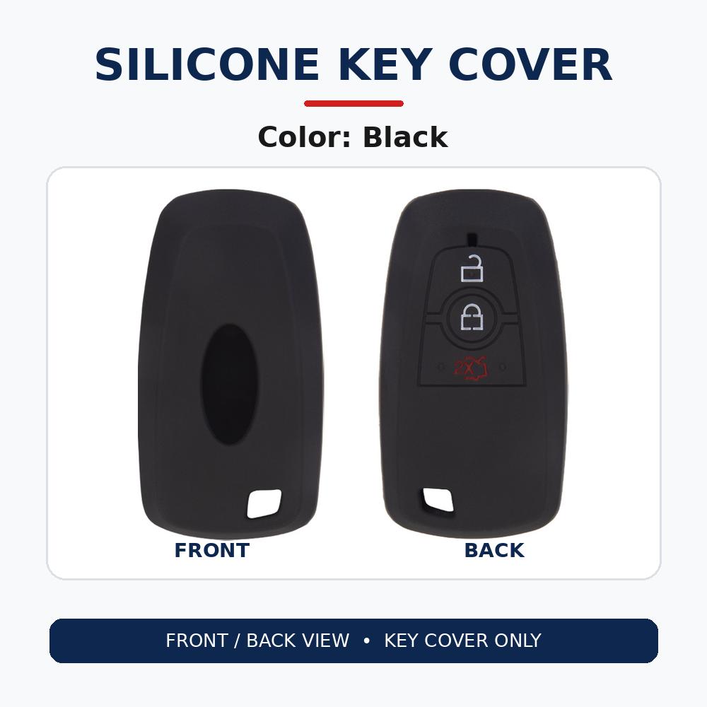 Silicone Car Key Cover for Ford 3 Button Remote Key