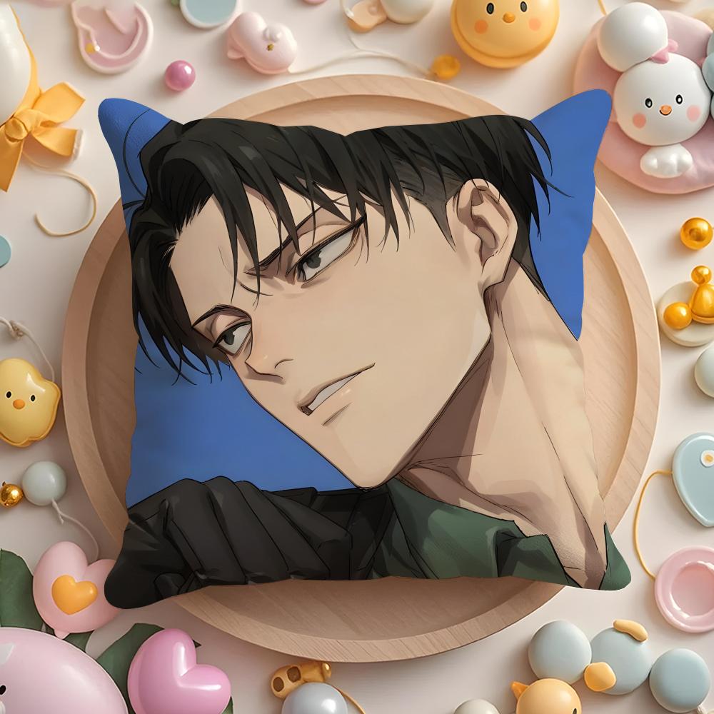 Наволочка для подушки L-Levi Anime A-Ackerman для дома и автомобиля, многоцелевая, двусторонняя, мягкая и прочная для повседневного использования