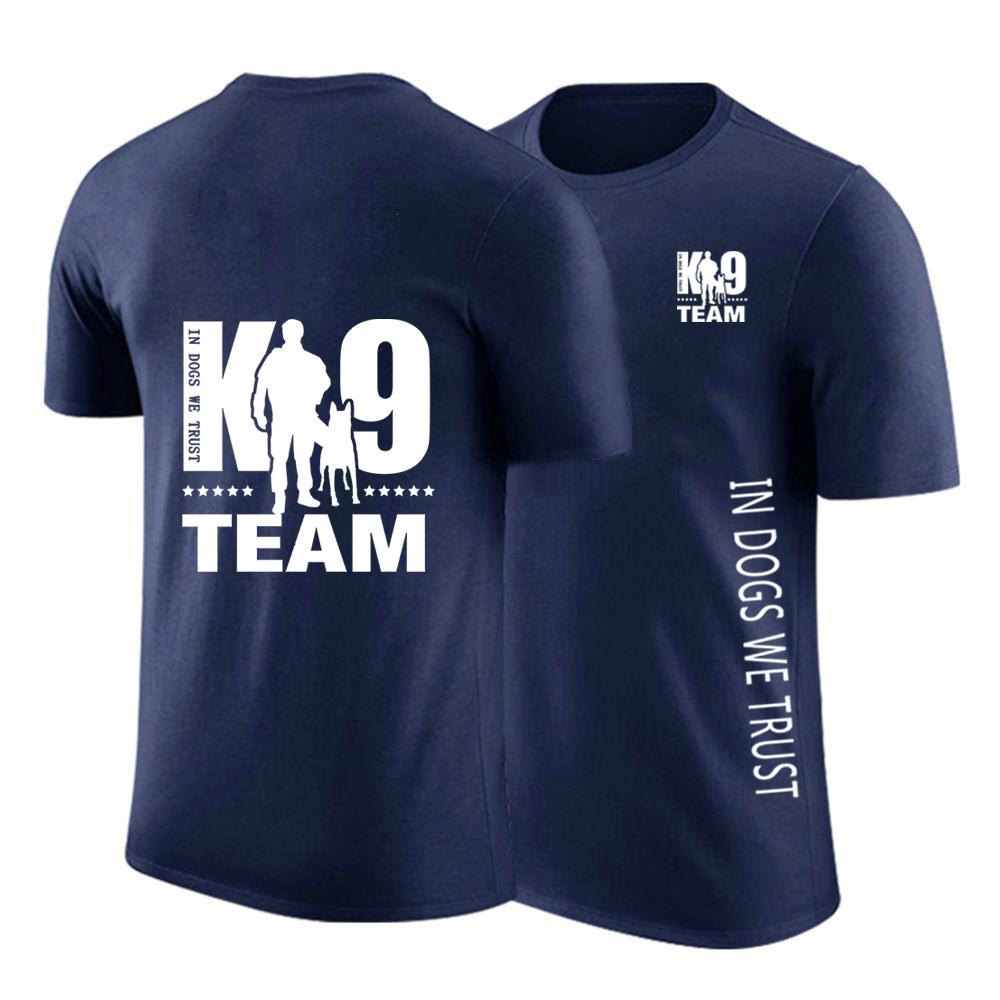 Fashion Men's K9 Team Logo 3D Printed T-shirt Summer Street Trend Fashion Short Sleeve Top Casual Loose Comfortable Round Neck Clothing
