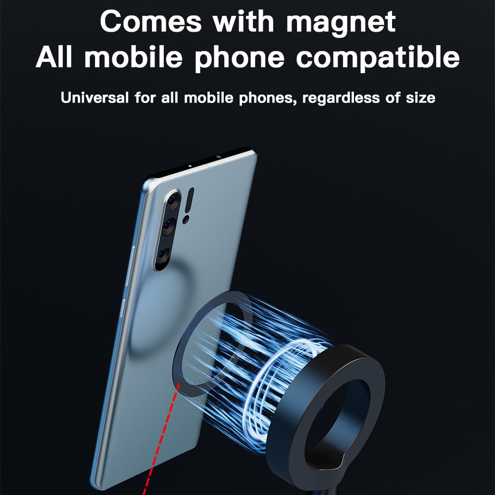 KEYSION Вращающийся на 360° магнитный автомобильный держатель для мобильного телефона, складная подставка для лобового стекла, приборной панели, центральной консоли, легкое крепление для автомобиля