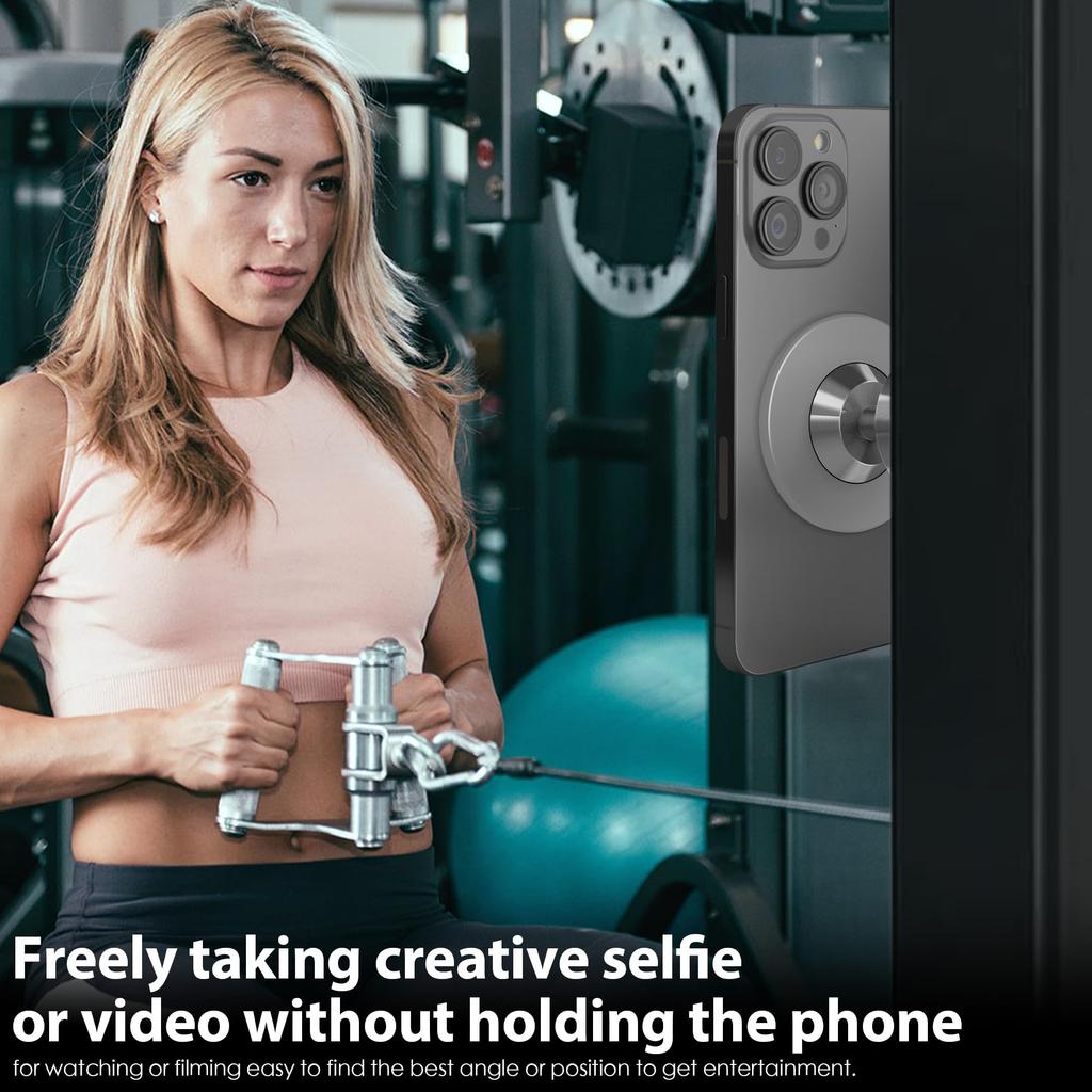 Dual‑Sided Magnetic Gym Phone Mount for MagSafe Strong Magnetic Phone Holder Hands‑Free Video Shooting During Workouts 5