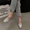 Модная обувь для женщин 2024 года, высококачественные мюли, женские тапочки, модные легкие повседневные тапочки для женщин, однотонные туфли с закрытым носком для женщин