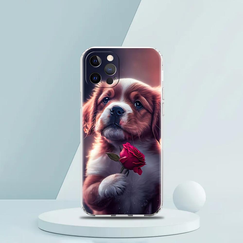 Милый чехол с изображением мультяшного животного для iPhone 15 14 13 12 Pro Max, прозрачный мягкий чехол для iPhone 11 Pro Max 7 8 Plus X XS XR SE Shell