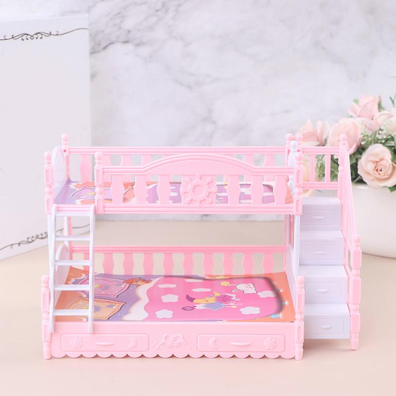 Doll Toy Furniture European Style Bunk Bed Double Bunk Bed Girl Birthday Toy