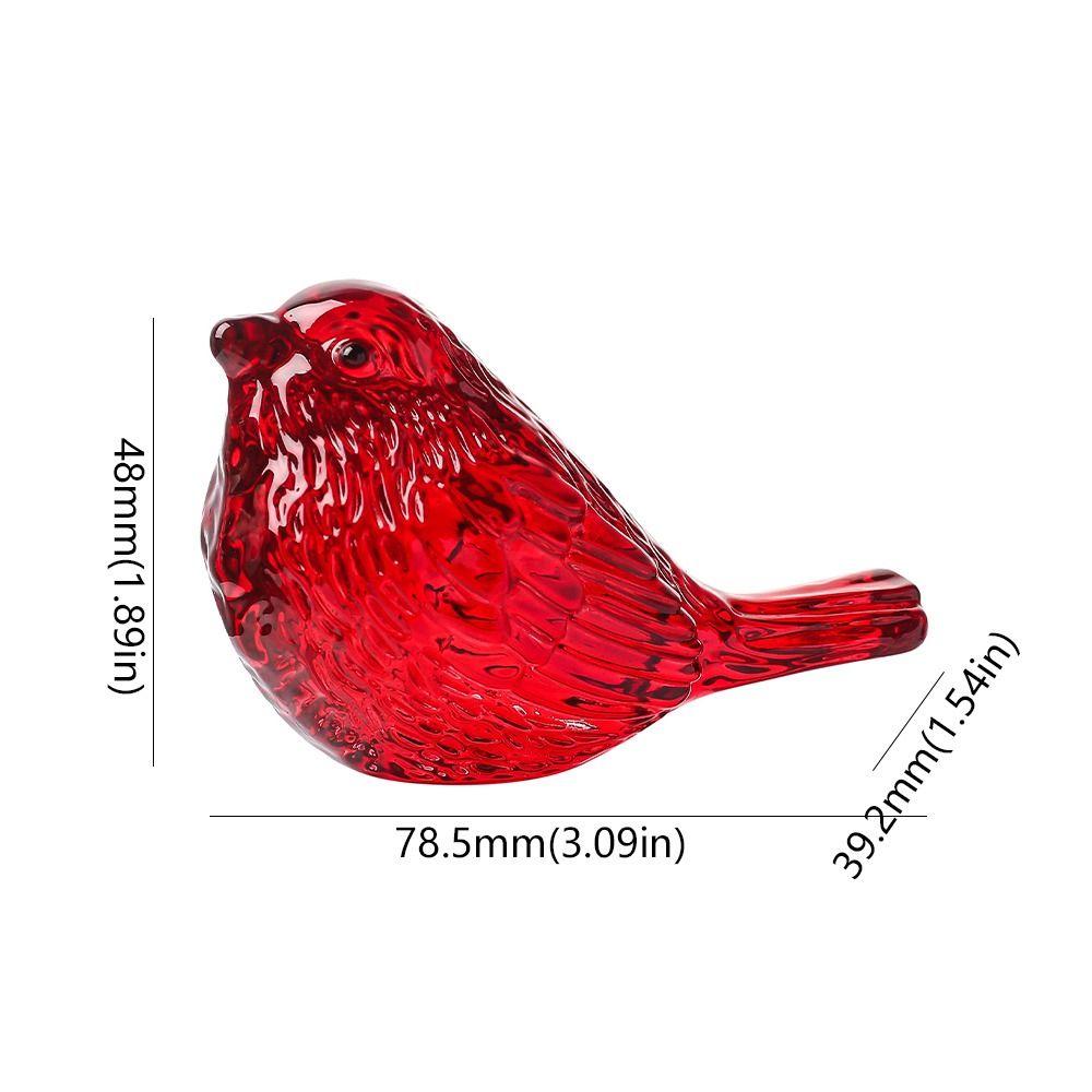 Funny Colorful Crystal Bird Ornaments Handicraft Nordic Lucky Bird Figurine Unique Bird Statue Crafts Table Decoration
