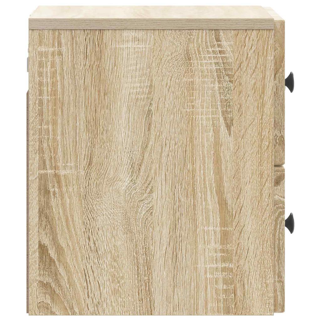 Wall Mounted Nightstand Sonoma Oak 33 x 34.5 x 40 cm