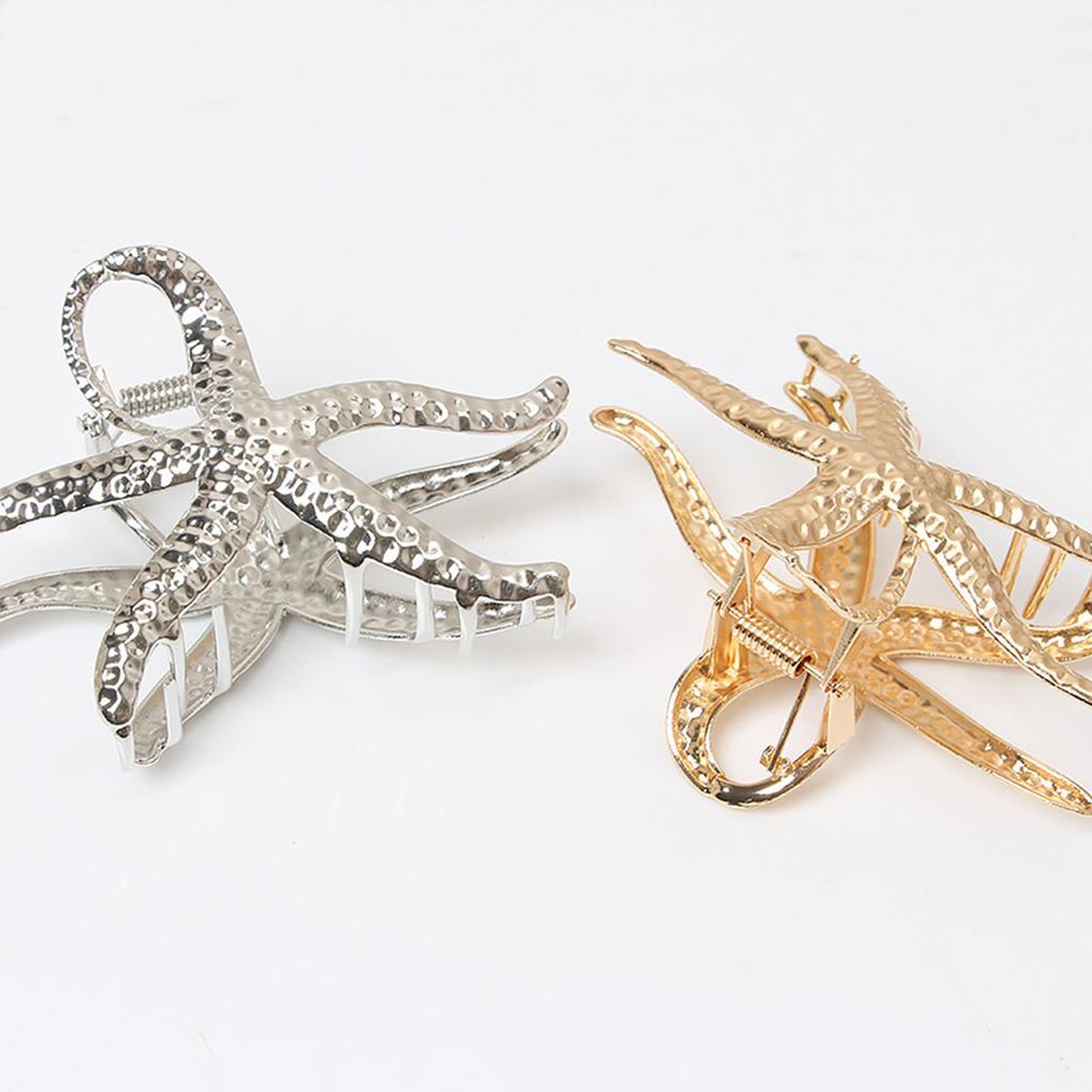 Stylish Starfish Hair Clip Durable Metal Hair Accessory For Women Elegant Updo And Low Ponytail