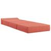 Folding Sofa Bed Red Orange 200 x 70 x 15 cm Corduroy Fabric