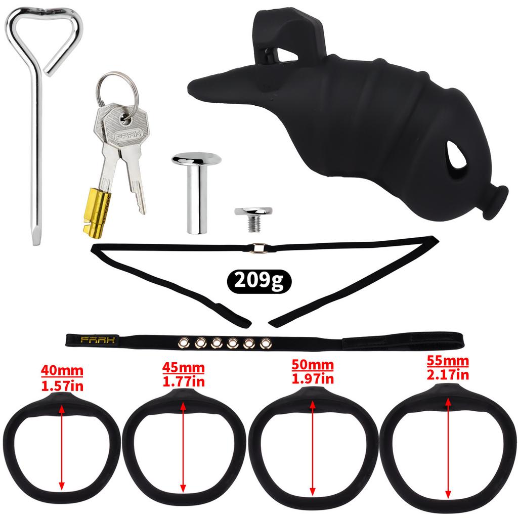 Soft Silicone Chastity Lock Male Penis CB Lock Gay Cuckold Adult Sex Toys BDSM Cock Ring 18+