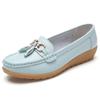 Women Flats Dance Shoes Leather Breathable Moccasins Women Boat Shoes Ballerina Ladies Casual Shoes Sneakers Women Nurse Shoe
