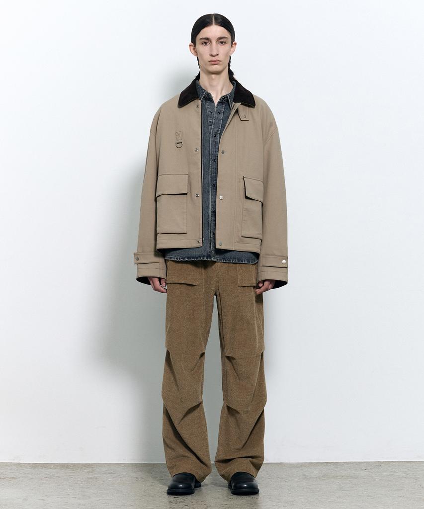 INSILENCE Corduroy Fatigue Pants Ash Brown