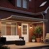 Electric Retractable Awning Yellow Grey and White 4.5 x 3.5 m