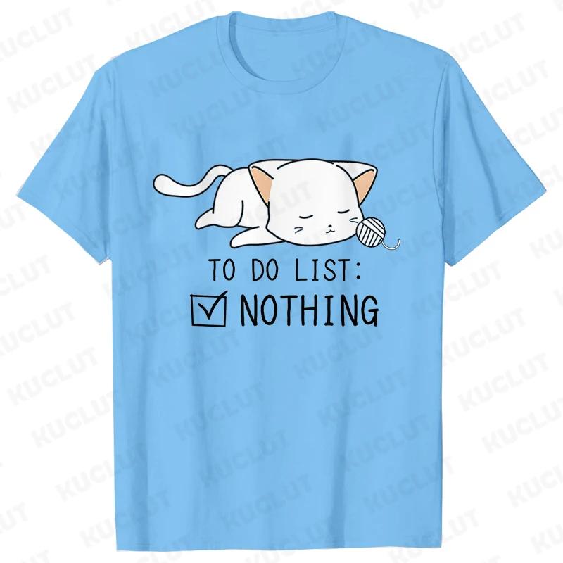 To Do List Nothing Penguin Funny Print T-Shirt Women Lazy Penguin Humorous Top Female Fashion Tshirt Short Sleeve Summer Clothes