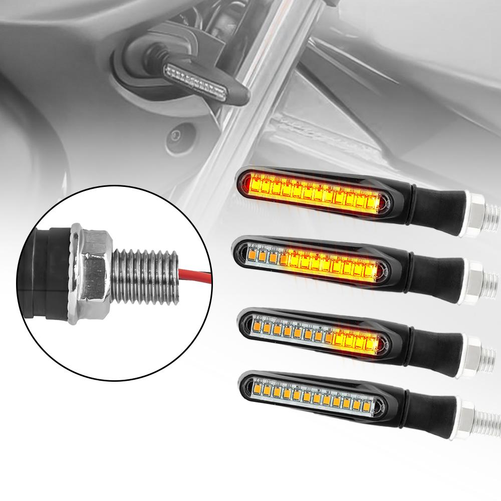 2/4 шт. Мотоциклетные поворотники Универсальные светодиодные поворотники для мотоцикла Дневные ходовые огни Водонепроницаемые 12V Мотоциклетные огни