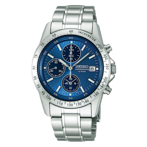 SEIKO SELECTION SBTQ071 Мужские часы Кварцевые с хронографом и датой, на батарейке, из нержавеющей стали, водозащита 10 атмосфер