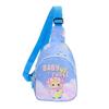 Детская сумка через плечо с принтом, на троих детей, уличная, мультяшная, кроссбоди, нагрудная сумка