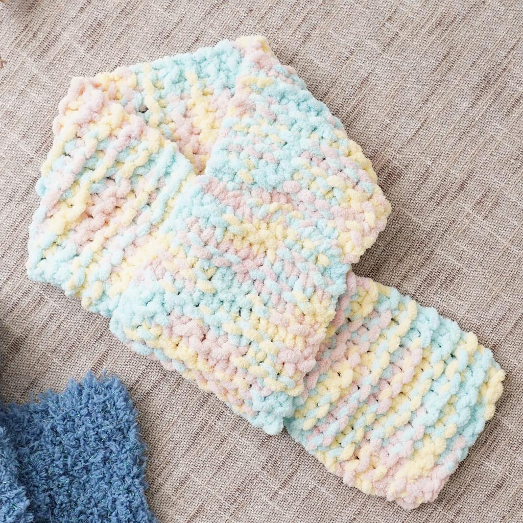 Knitworm Wool 10 Chatty Colorful Extra 40g Morning Yarn, Balls, Mall, Thick, (Approx. 32m), 100% Polyester,