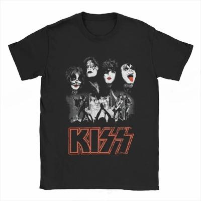 2025 Футболка с группой Kiss Женская Модная Футболка Футболка Хип-Хоп Топы Футболки Унисекс Camisetas Hombre Топы Рок-группа Женская Одежда