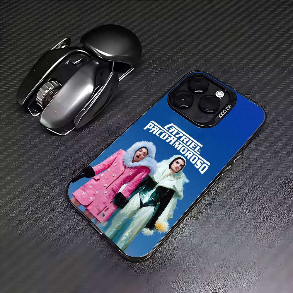 Paco Amoroso Ca7riel Phone Case For iPhone17,16,15,14,13,12,11 Plus,Pro Max Colored Silver Plated Inside Cover
