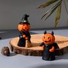 3Pcs/Set Durable Mini Devil Pumpkin Figurine Resin Halloween Ornament  Tabletop Decoration