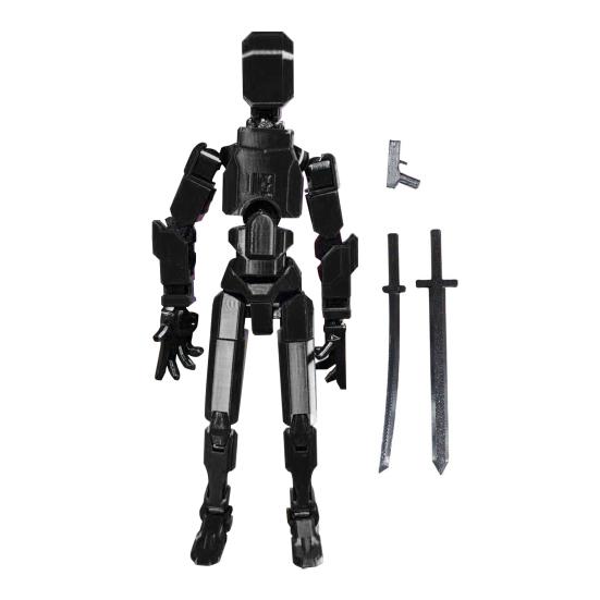 3D Printed Multi-jointed Robot Action Figure with Weapon Robot Model Movable Joint Figurine Desktop Decoration Ornament