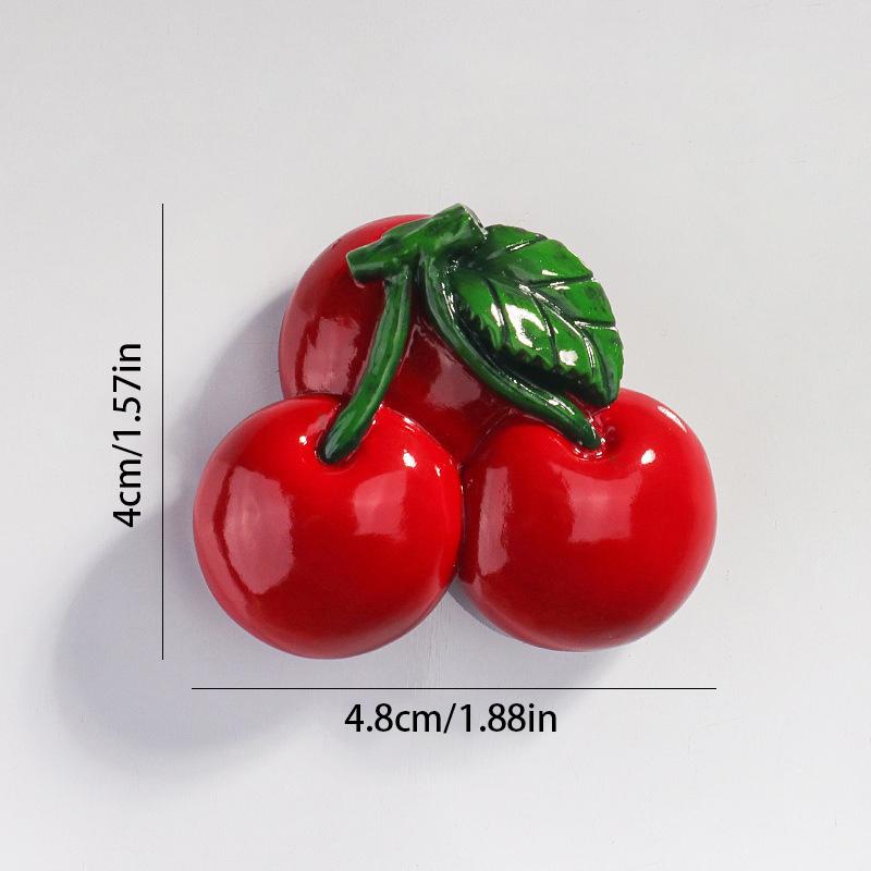 Resin Fruit Magnetic Patch Simulation Food Fridge Magnetic 3D Fruit Refrigerator Sticker AVE